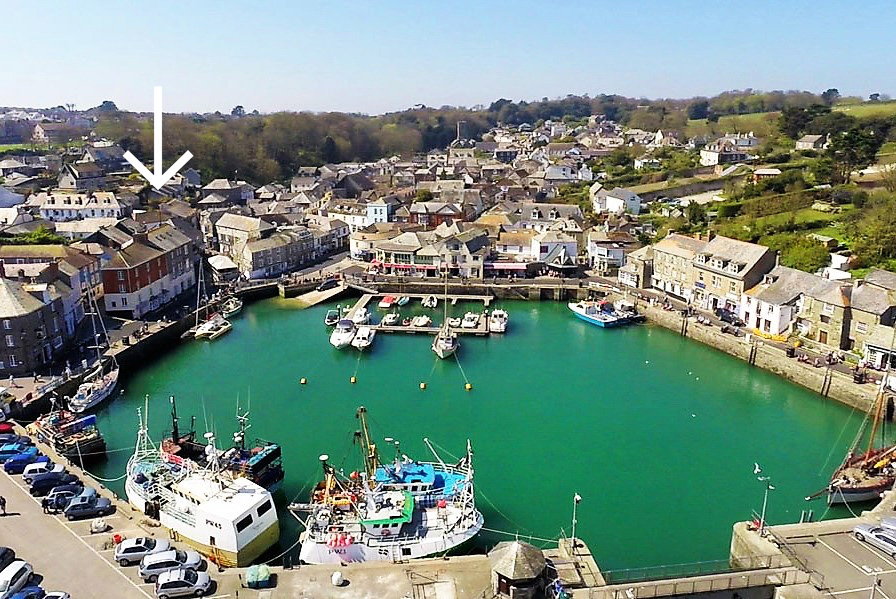 holiday flat in central Padstow Cornwall location