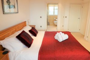 Trevose Ocean Blue Holiday apartment Cornwall double bedroom