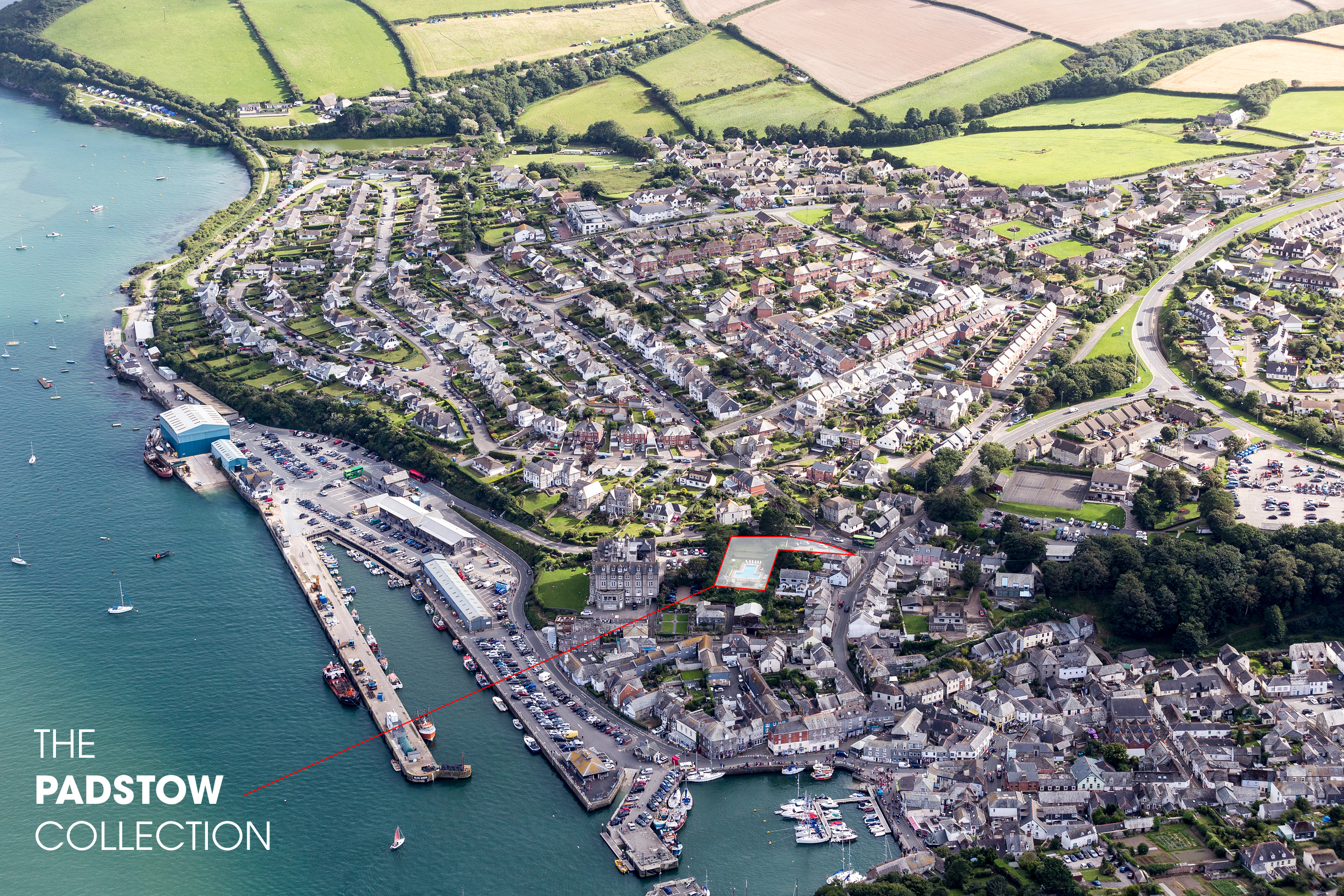 Padstow Labelled Aerial Image